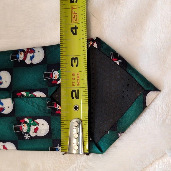 Snowman Winter/Christmas Silk Tie Yule Tie Greetings - Picture 4 of 5